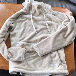 Yellow/tan The North Face cow neck hoodie